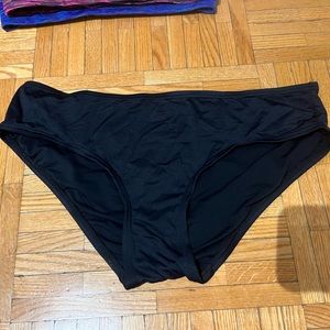 DKNY women’s black swim bottoms.  Size L